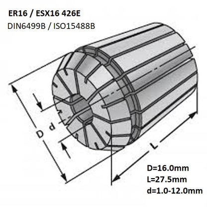 ER16 Präzisions-Spannzange 426E AA nach DIN6499 ISO15488